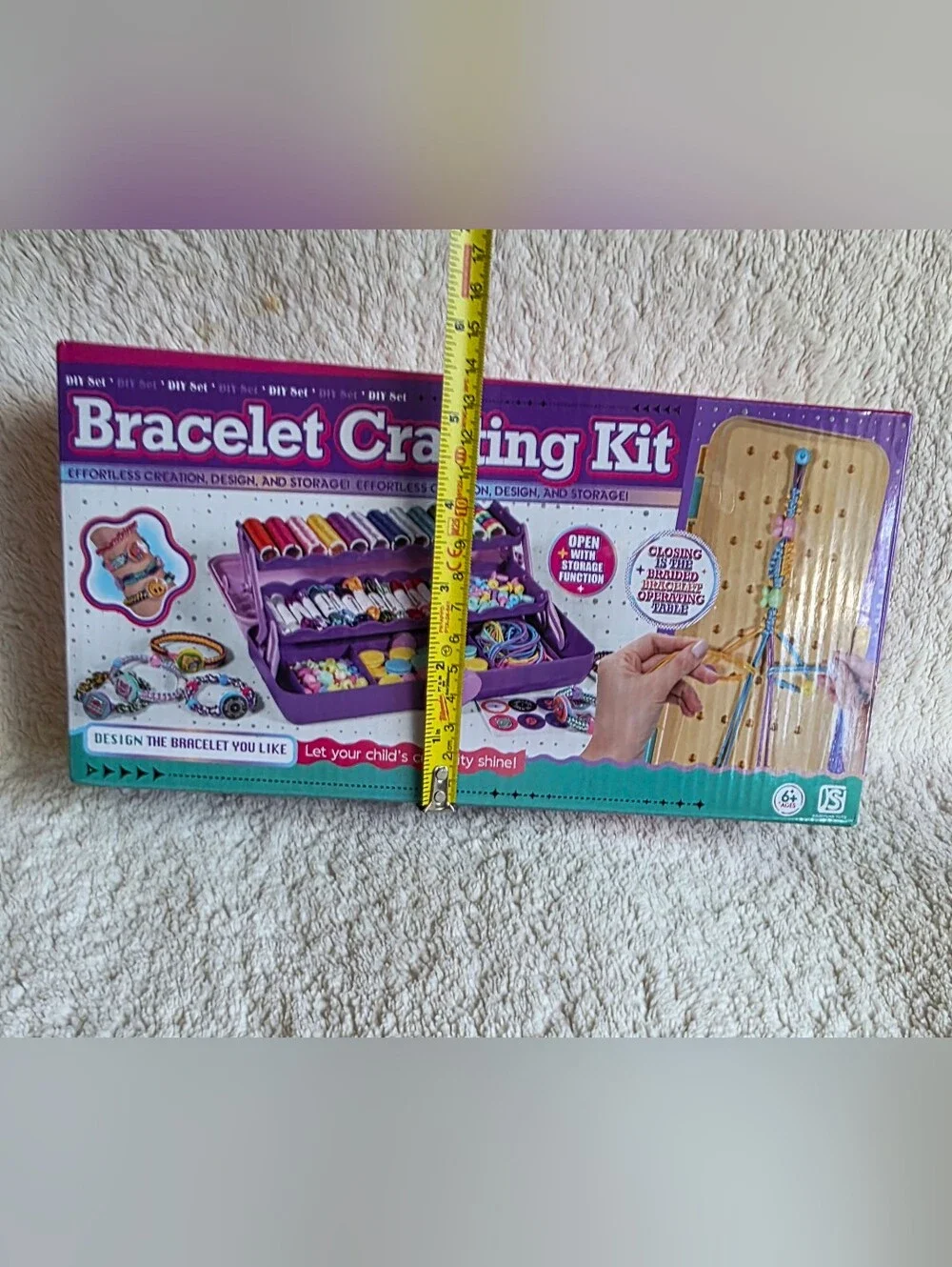 New Friendship Bracelet Making Kit crafting & art supplies with storage, age 6+
